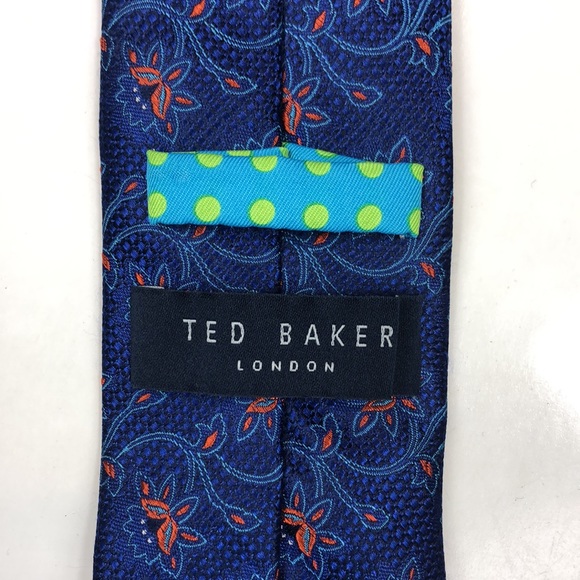 Ted Baker London Silk Floral Print Tie 60” - Picture 2 of 10